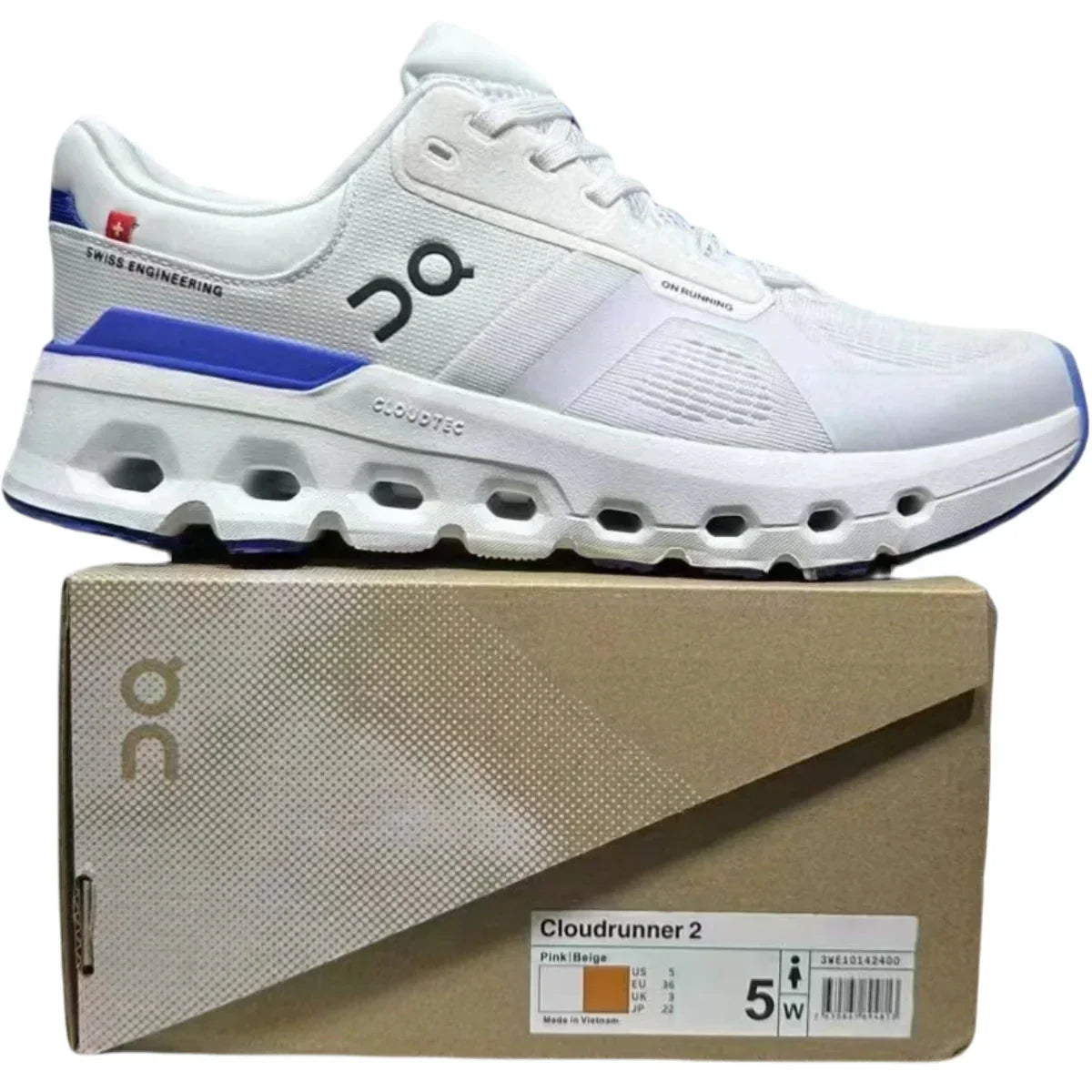 On Cloudrunner 2 Herren Weiß/Blau