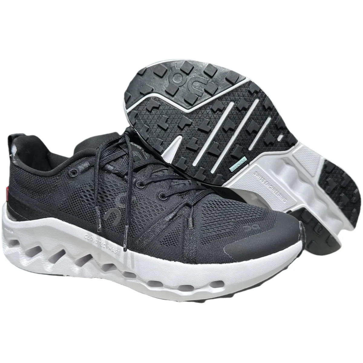 On Cloudsurfer Trail  Men's Black/White